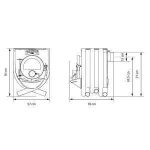 Werkstattofen Bruno Pyro I mit Herdplatte