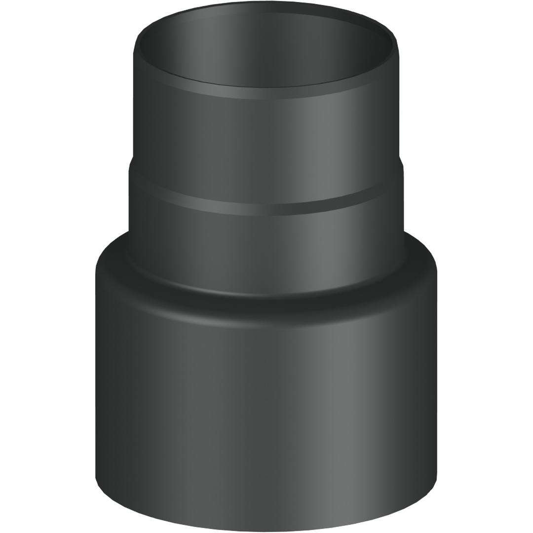 Ofenrohr Reduzierung - Ø 120 mm auf Ø 110 mm - schwarz