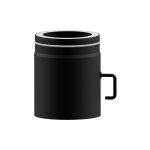 Ofenrohr doppelwandig Lifestyle DUO mit Drosselklappe - Länge 250 mm
