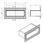 Luftleiste Open Air DOT 20 cm schwarz