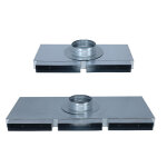Flachkanal Verteiler 250 x 50 mm auf rund