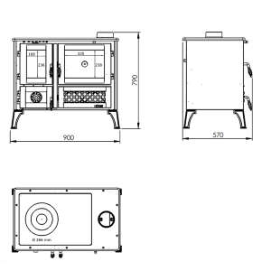 K&uuml;chenherd Cook Smart wei&szlig; emailliert
