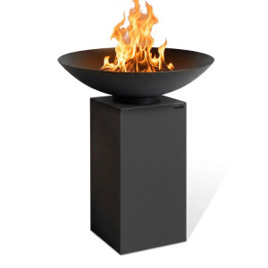 Feuerschale PIO 80 mit Podest, schwarz