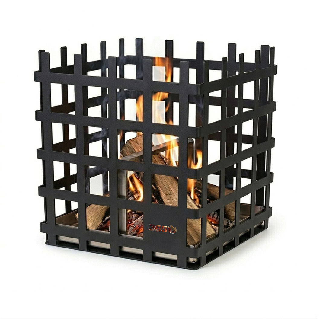 Holzfeuer ELDUR, schwarz