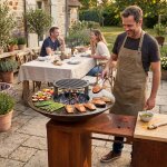 Plancha-Set PIO 100 Deluxe 2 - mit 2 Podesten, Ablage und Topgrill