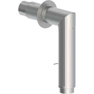 Ofenrohr doppelwandig &Oslash; 130 mm ISO-Line Winkelrohr-Set 90&deg; - Edelstahl geb&uuml;rstet