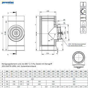 DW-ECO 2.0 Ø 350 mm - Revisionselement rund,...