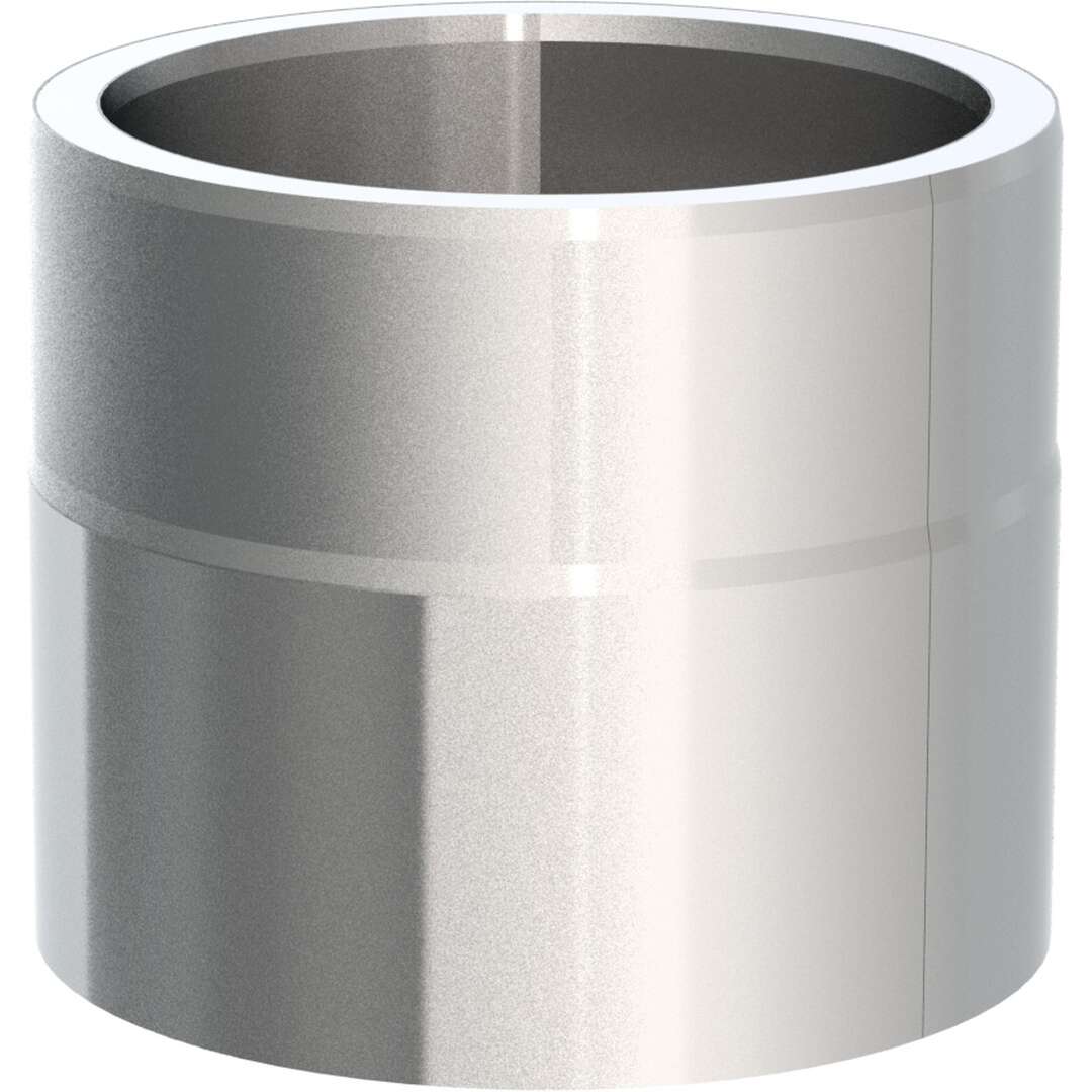 Ofenrohr doppelwandig Ø 130 mm ISO-Line Längenelement 150 mm - Edelstahl gebürstet