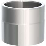 Ofenrohr doppelwandig Ø 130 mm ISO-Line Längenelement 150 mm - Edelstahl gebürstet
