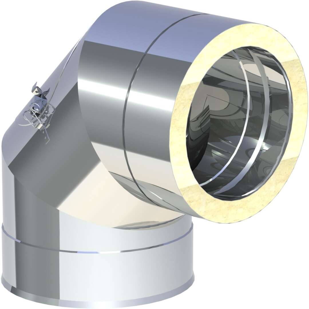 DW-ECO 2.0 Ø 130 mm - Winkel 90° mit Revisionsöffnung