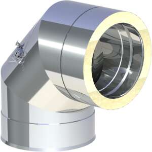 DW-ECO 2.0 &Oslash; 130 mm - Winkel 90&deg; mit Revisions&ouml;ffnung