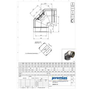 DW-ECO 2.0 &Oslash; 130 mm - Winkel 90&deg; mit Revisions&ouml;ffnung