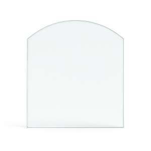 Funkenschutzplatte Glas f&uuml;r Kaminofen Segmentbogen 110 x 85 x 0,6 cm