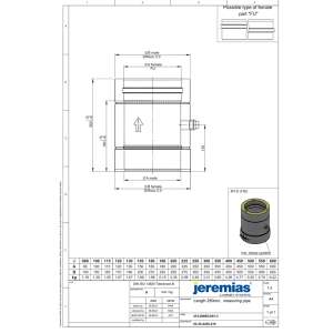 DW-ECO 2.0 &Oslash; 130 mm - Messelement 250 mm mit 1/2&ldquo; Muffe und Verschlussschraube