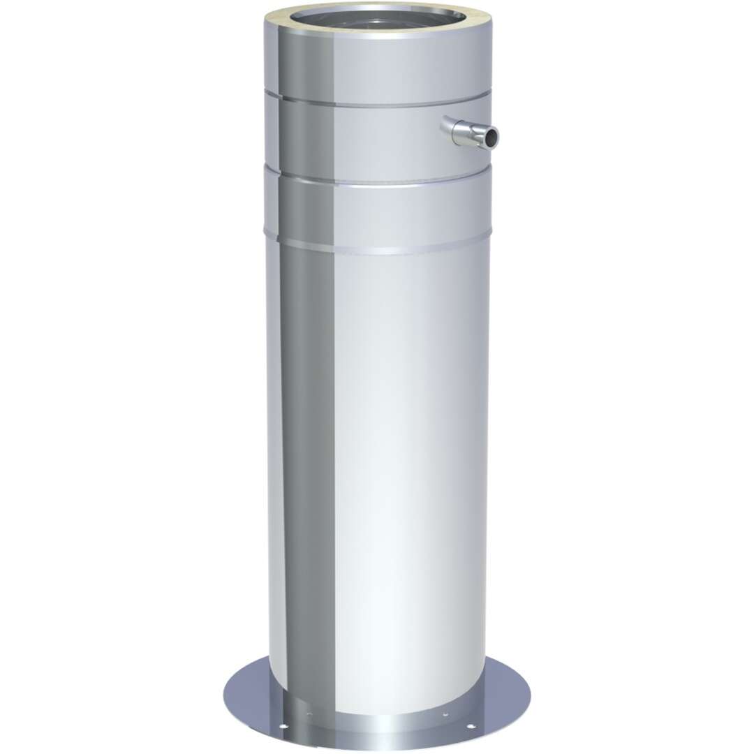 DW-ECO 2.0 Ø 130 mm - Teleskopstütze 190 - 630 mm inklusive Teleskopkopf mit Kondensatablauf seitlich und 1/2“ Nippel