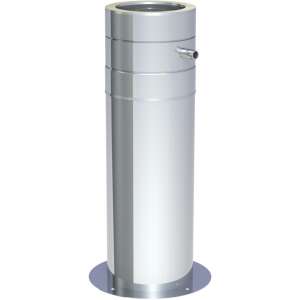 DW-ECO 2.0 &Oslash; 130 mm - Teleskopst&uuml;tze 190 - 630 mm inklusive Teleskopkopf mit Kondensatablauf seitlich und 1/2&ldquo; Nippel