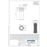 DW-ECO 2.0 Ø 130 mm - Teleskopstütze 190 - 630 mm inklusive Teleskopkopf mit Kondensatablauf seitlich und 1/2“ Nippel