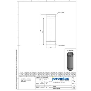 EW-FU Längenelement 500 mm Ø 140 mm
