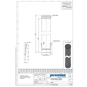 EW-FU Längenelement 1000 mm mit Ablassschlaufen...