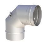EW-FU Winkel 87° mit Revisionsklappe (WIG-geschweißt) Ø 140 mm