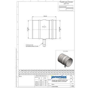 EW-FU Längenelement 200 mm mit Kondensatfalle,...