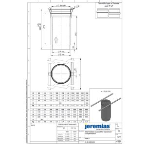 EW-FU Zwischenstutzen 330 mm mit Dehnungsausgleich,...