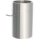 Ofenrohr doppelwandig Ø 130 mm ISO-Line Längenelement 300 mm mit Drosselklappe - Edelstahl gebürstet