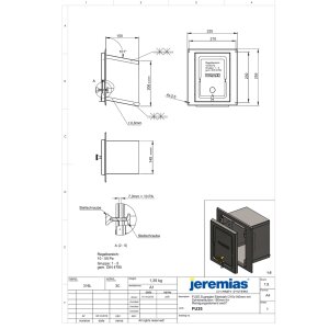 EW-FU Zugregler aus Edelstahl 210 x 140 mm mit...