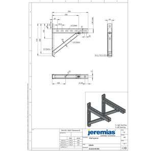 Wandst&uuml;tze &amp; Quertr&auml;ger Typ I 350 mm