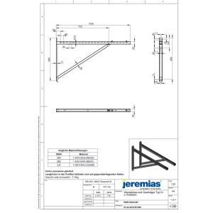 Wandstütze & Querträger Typ IV 1030 mm