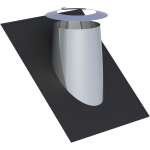 DW-ECO 2.0 Ø 130 mm - Dachdurchführung 36 - 45° mit Elastomerrand schwarz und Wetterkragen