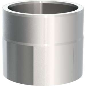 Ofenrohr doppelwandig &Oslash; 130 mm ISO-Line L&auml;ngenelement 150 mm mit Kondensatring - Edelstahl geb&uuml;rstet