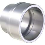 Übergang von Kaminofen auf ISO-LINE doppelwandig Ø 130 mm - Edelstahl gebürstet