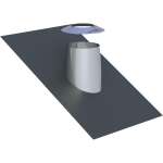 DW-ECO 2.0 Ø 130 mm - Dachdurchführung 26 - 35° mit Bleirand und Wetterkragen, Konus 150mm