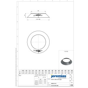 DW-ECO 2.0 Ø 150 mm - Wetterkragen mit Rand