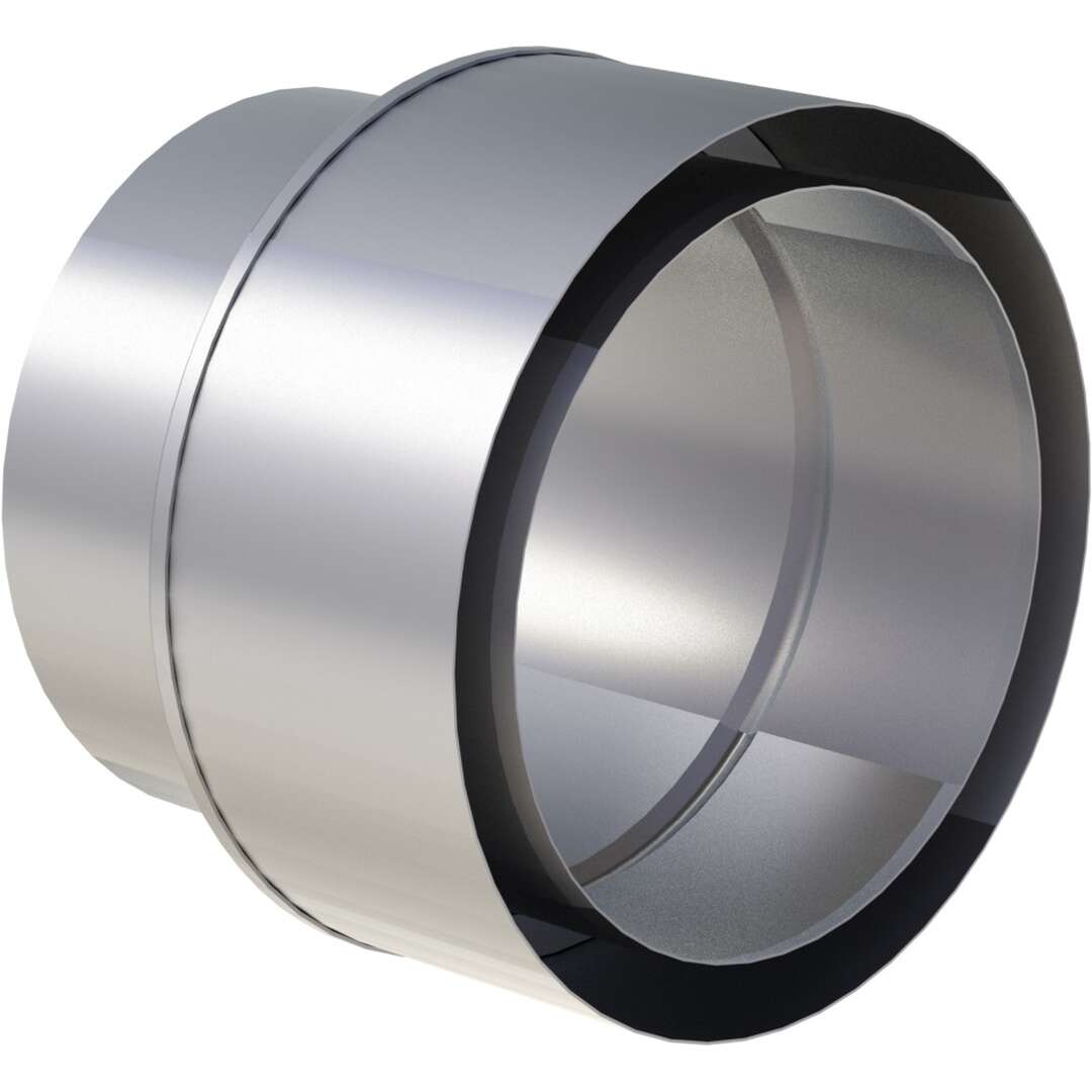 Übergang ISO-Line auf EW (Wandfutter) Ø 130 mm - Edelstahl gebürstet