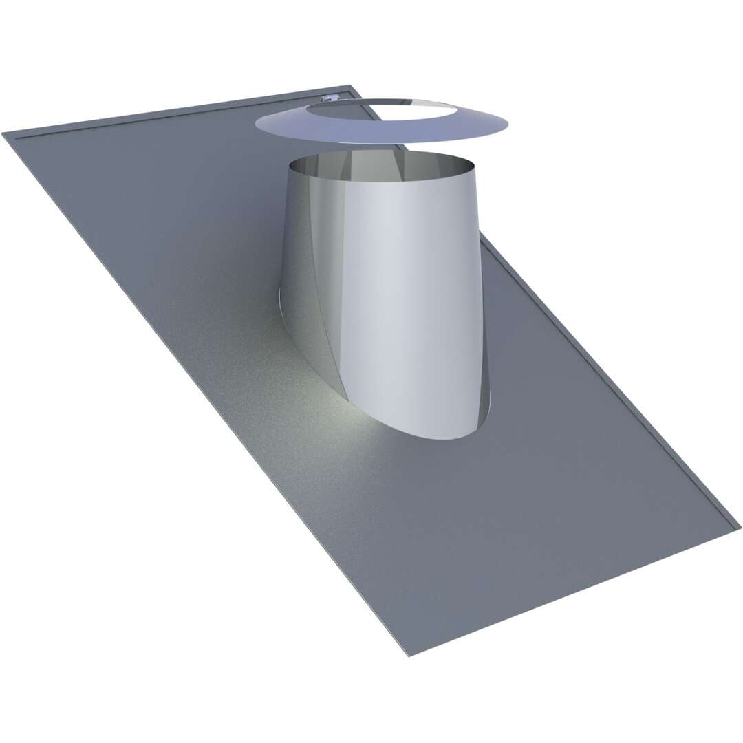 DW-ECO 2.0 Ø 130 mm - Dachdurchführung 26 - 35° mit Bleirand und Wetterkragen