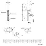 ISO-Line Ø 130 mm Wandhalter bis 250 mm - Edelstahl gebürstet
