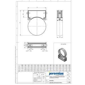 DW-ECO 2.0 &Oslash; 130 mm - Wand- und Deckenabstandshalter, verstellbar 50-70mm
