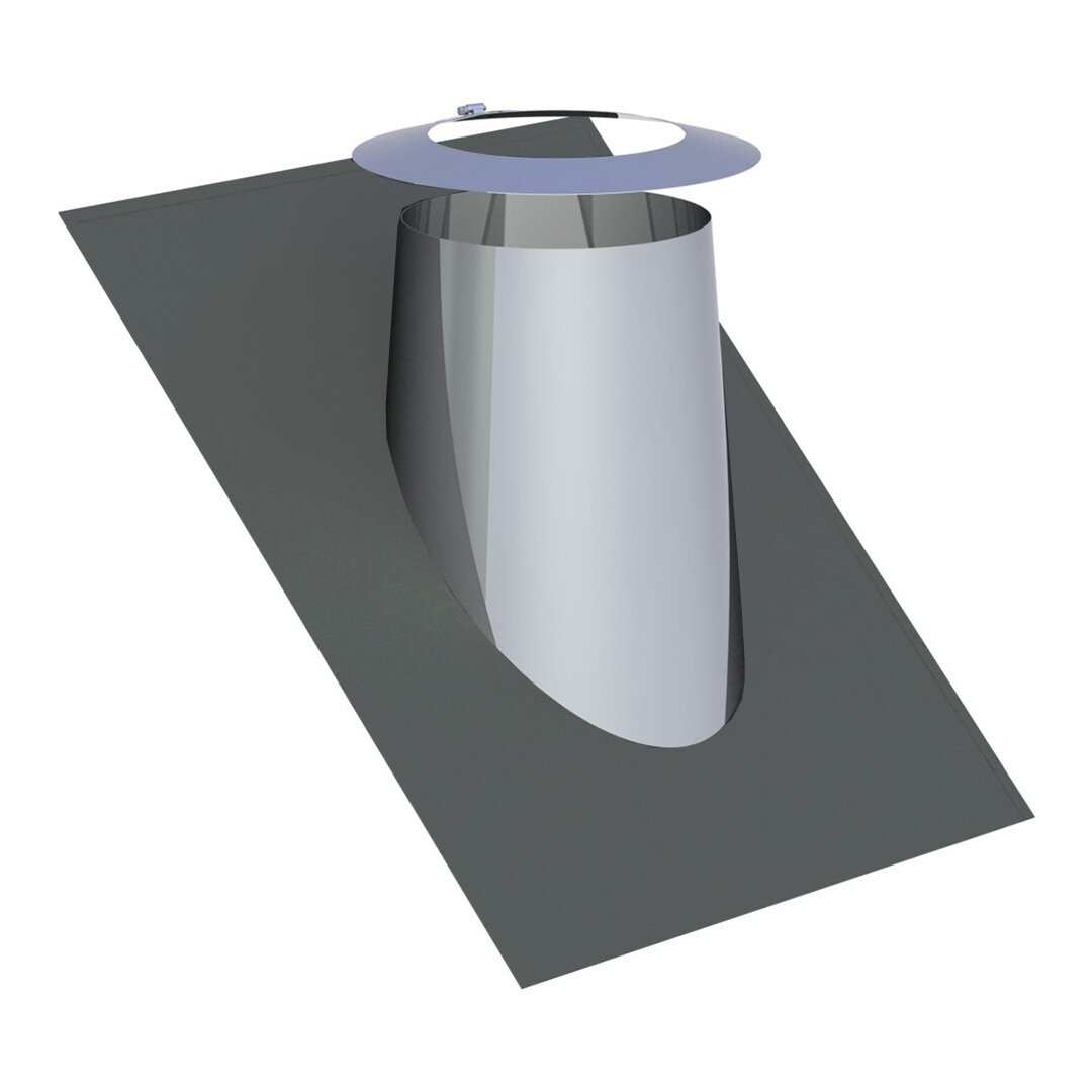 Ø 130 mm DW Vision Dachdurchführung mit Elastomerrand grau, 36-45°