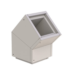 Leichtbauschacht - Winkel 45° 210 x 210 mm