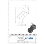Leichtbauschacht - Winkel 45° 310 x 310 mm