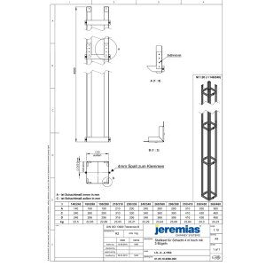Leichtbauschacht - Statikset - 4 m 240 x 240 mm