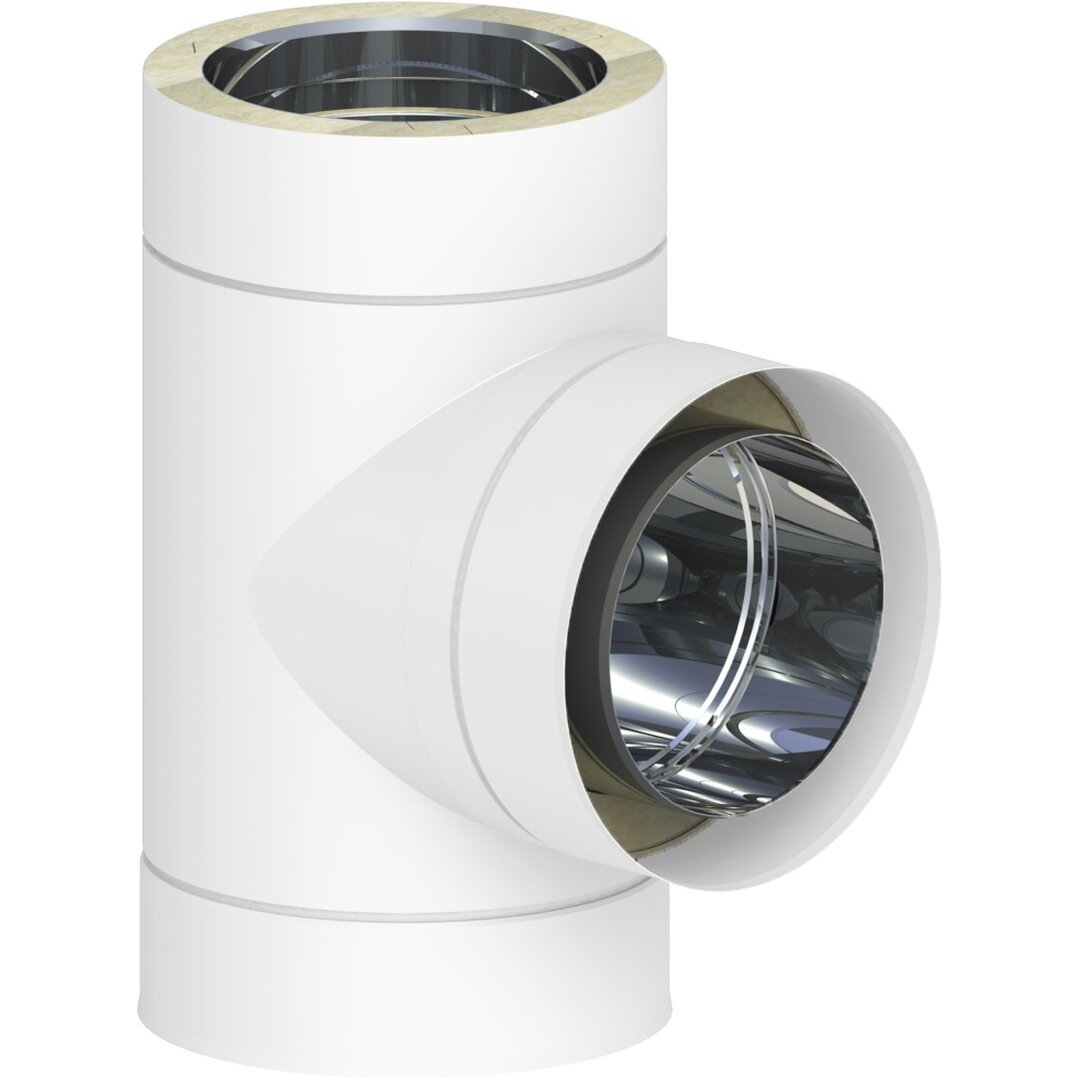 DW-White Ø 180 mm T-Anschluß 90°