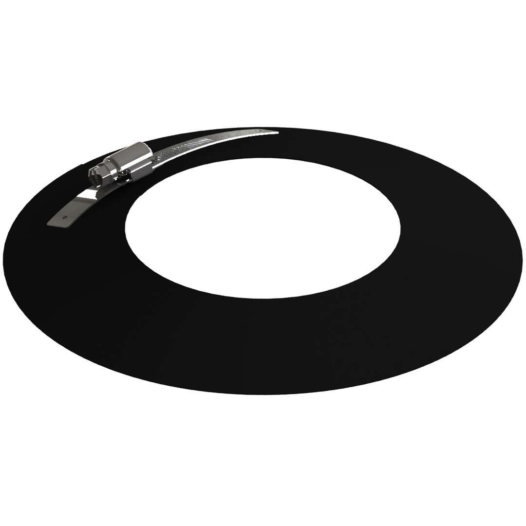 Pelletofenrohr Wandrosette Ø 80 mm - schwarz