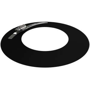 Pelletofenrohr Wandrosette &Oslash; 80 mm - schwarz