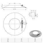 Pelletofenrohr Wandrosette Ø 80 mm - schwarz