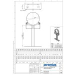 DW-White Ø 180 mm Wandabstandshalter verstellbar 50-250 mm