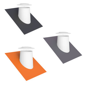 DW-White Dachdurchführung mit Elastomerrand und...