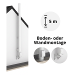 5 m DW-White Edelstahlschornstein Komplettset doppelwandig